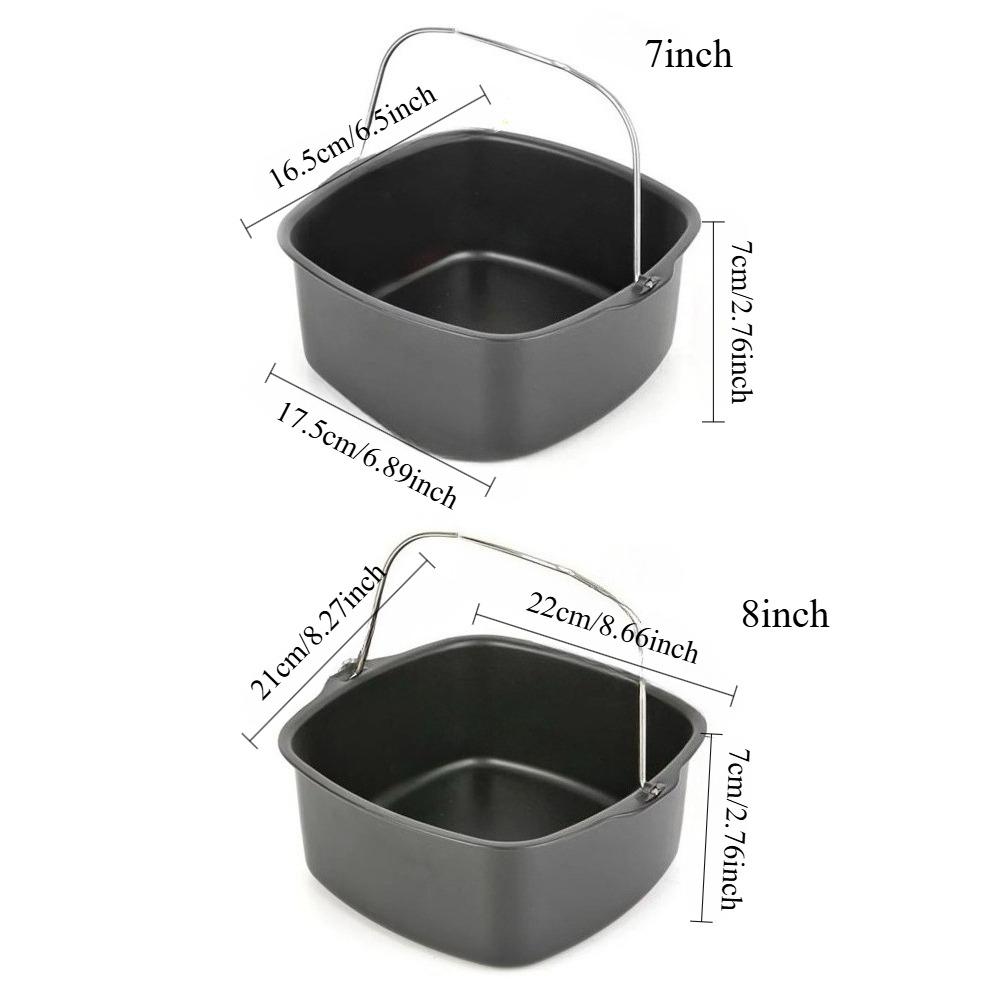 Форма для торта для аэрофритюрницы с антипригарным покрытием, форма для торта для аэрофритюрницы, форма для выпечки пиццы для аэрофритюрницы, противень для выпечки торта, корзина, аксессуары для аэрофритюрницы