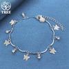 925 Sterling Silver AAA Zircon Butterfly Bracelet Jewelry