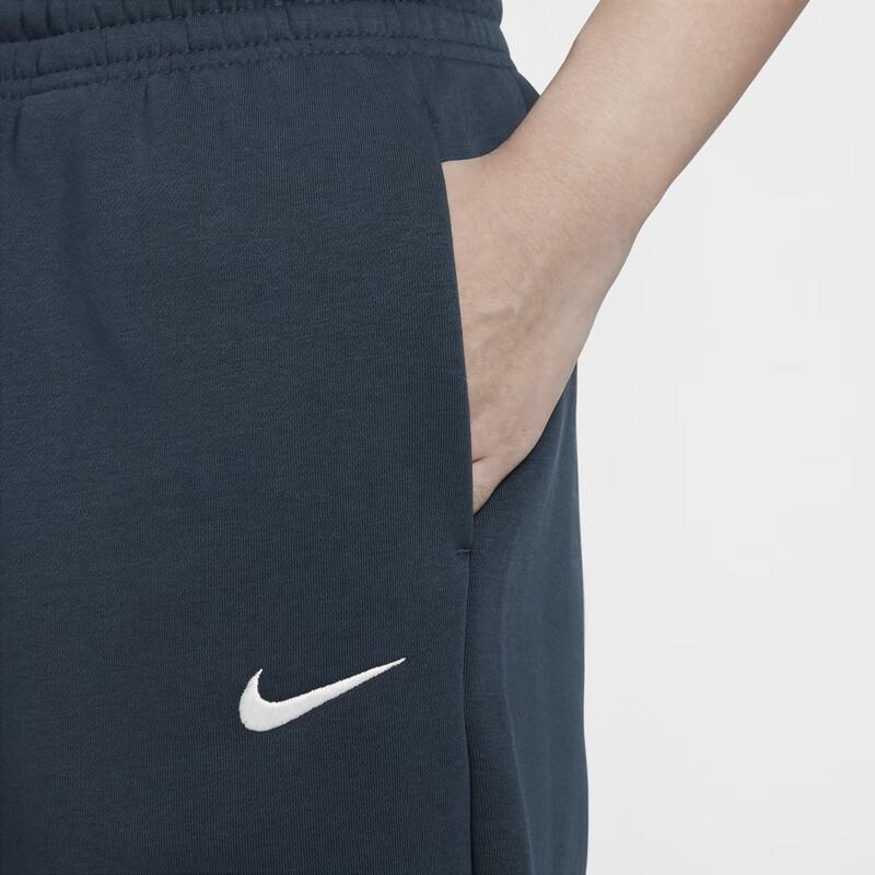 Nike Спортивные штаны Phoenix Fleece с логотипом, однотонные, на кулиске, вязаные, женские, цвет Глубокий синий, FZ5997-478