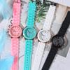 New Simple Silicone Brand Casual Quartz Watch Women Crystal Silicone Geneva Watches Wrist Watch for Girl