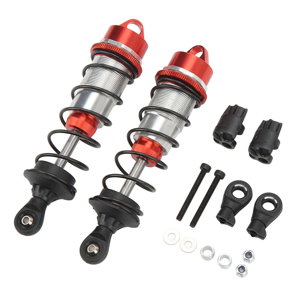 2Pcs RC Car Shock Absorber Aluminum Alloy Balancing Drive High Elasticity RC Front Shock Damper for ARRMA 1 7 1 8 Red