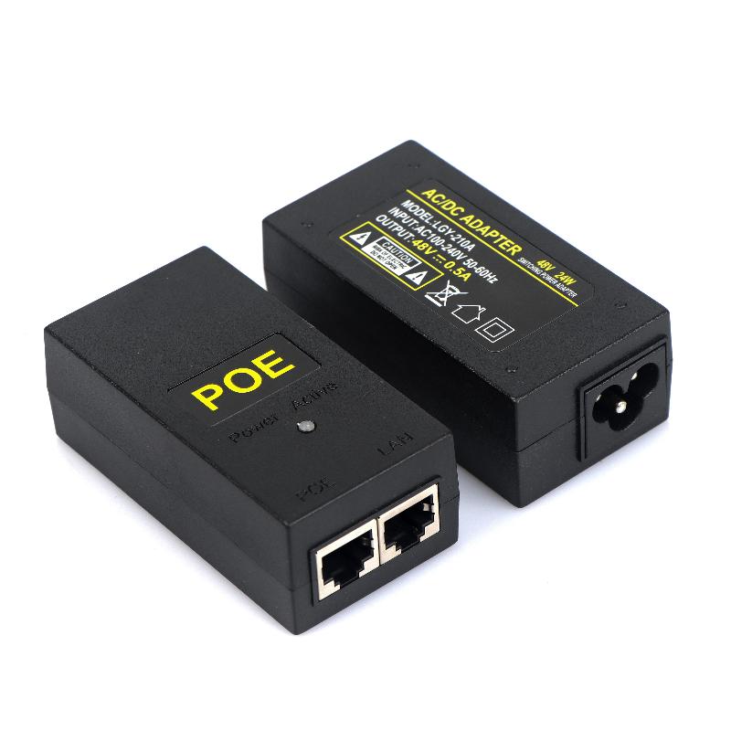 1 шт. Настольный PoE-инжектор питания Ethernet-адаптер для видеонаблюдения CCTV IP-камеры Блок питания 24 В 1 А 48 В 0,5 А 24 Вт