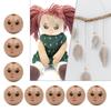 20 шт./набор Деревянные бусины-головки кукол для изготовления украшений и поделок своими руками Милое улыбающееся лицо Свободные бусины Деревянные круглые разделители
