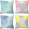 Set of 4 Throw Pillow Covers Vintage Music Cassette Tape Sound Magnetic Tape Vinyl Records Symbol Decorative Pillow Cases Home Decor 18x18 inches