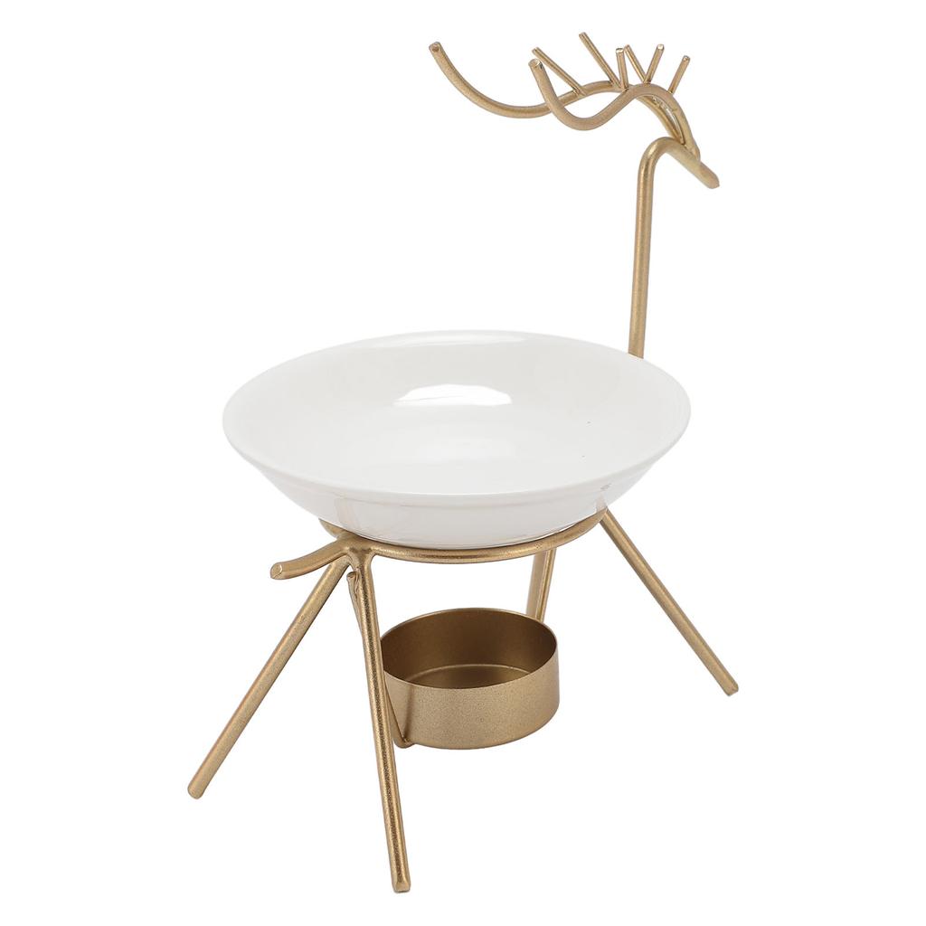 Керамический подсвечник для чайной свечи, нагреватель воска в форме оленя, железное украшение для дома, винтажное эфирное масло