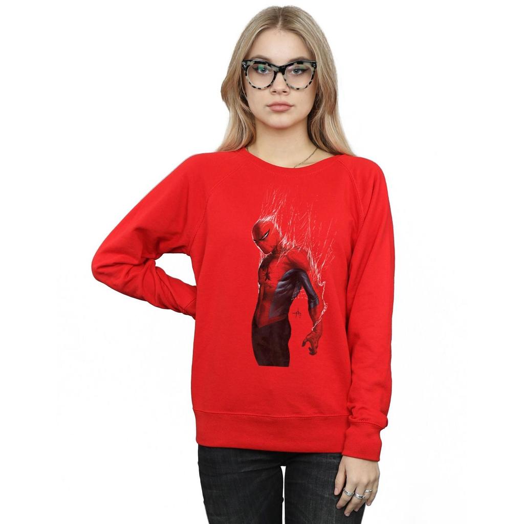 Marvel Womens/Ladies Spider-Man Web Wrap Sweatshirt