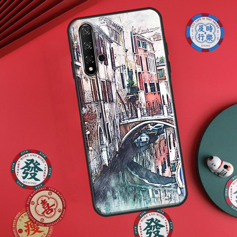 Путешествие Италия Улица Венеция Для Huawei P60 Pro P30 P40 Lite Nova Y61 Y91 Y90 Y70 Y60 Y72 12s 12i 11i 7i 8i 9 10 SE Чехол