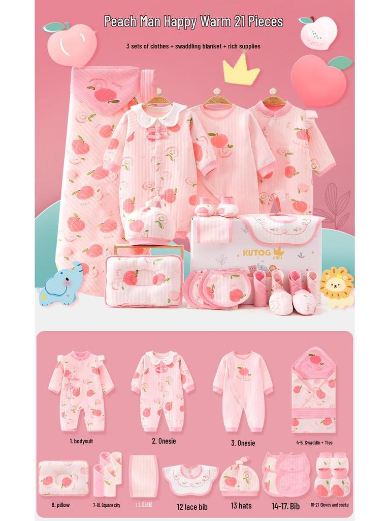 Комплект песочников из чистого хлопка для новорожденных – Подарочная коробка для малыша на осень/зиму, Идеально подходит для первенца и празднования важных моментов