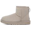 Sheepskin And Wool Blend Round Toe Slip-On Short Snow Boots Men Boots Volcanic-Rock 1002072-PMC