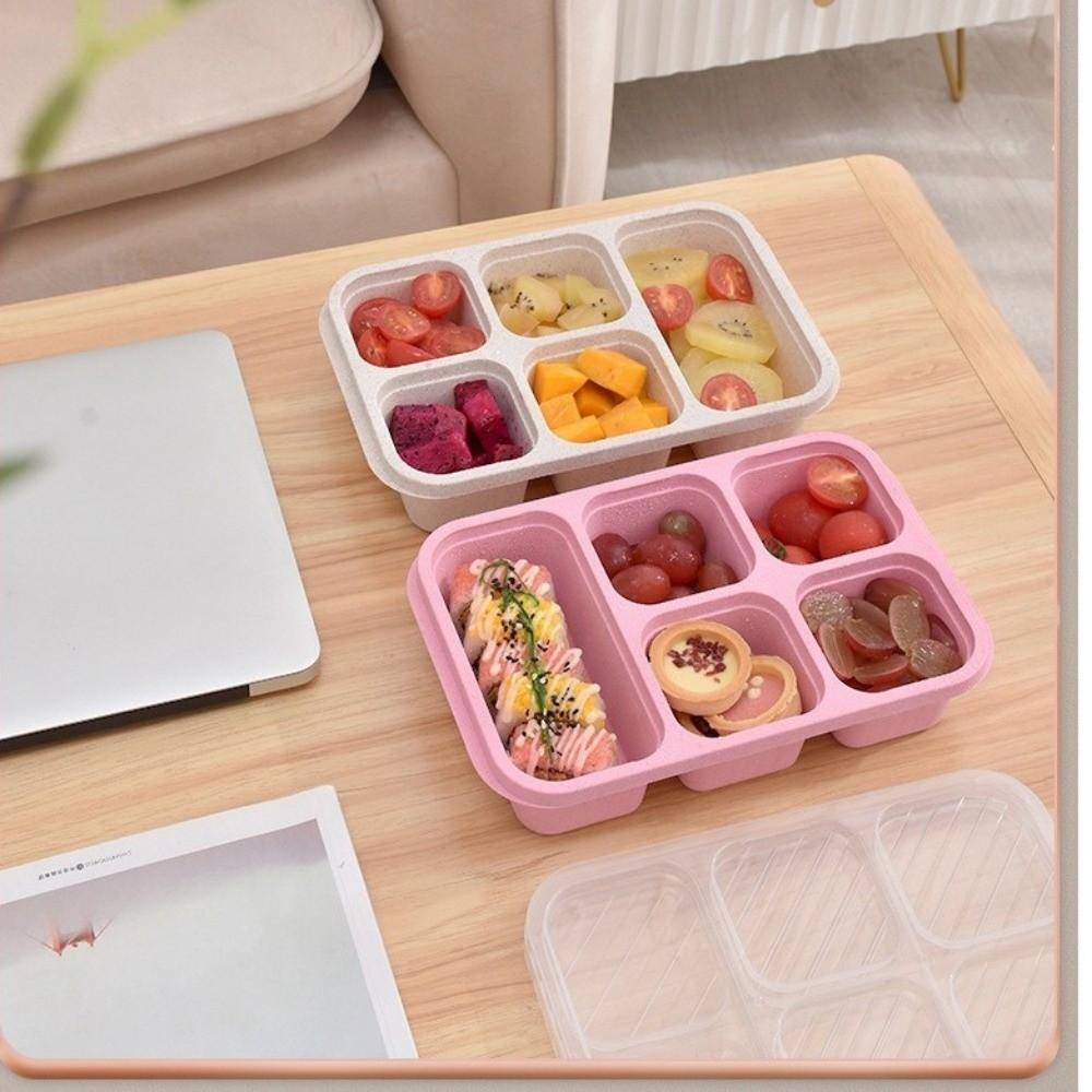 Plastic Fruits Box Transparent Lid Food Storage Box Fresh-keeping Lunch Box Students