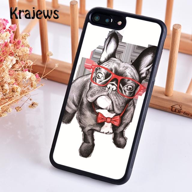 Krajews Милый Забавный Французский Бульдог Чехол для Телефона Cover Для iPhone 17 Air 16 15 14 plus 11 12 pro max coque Fundas