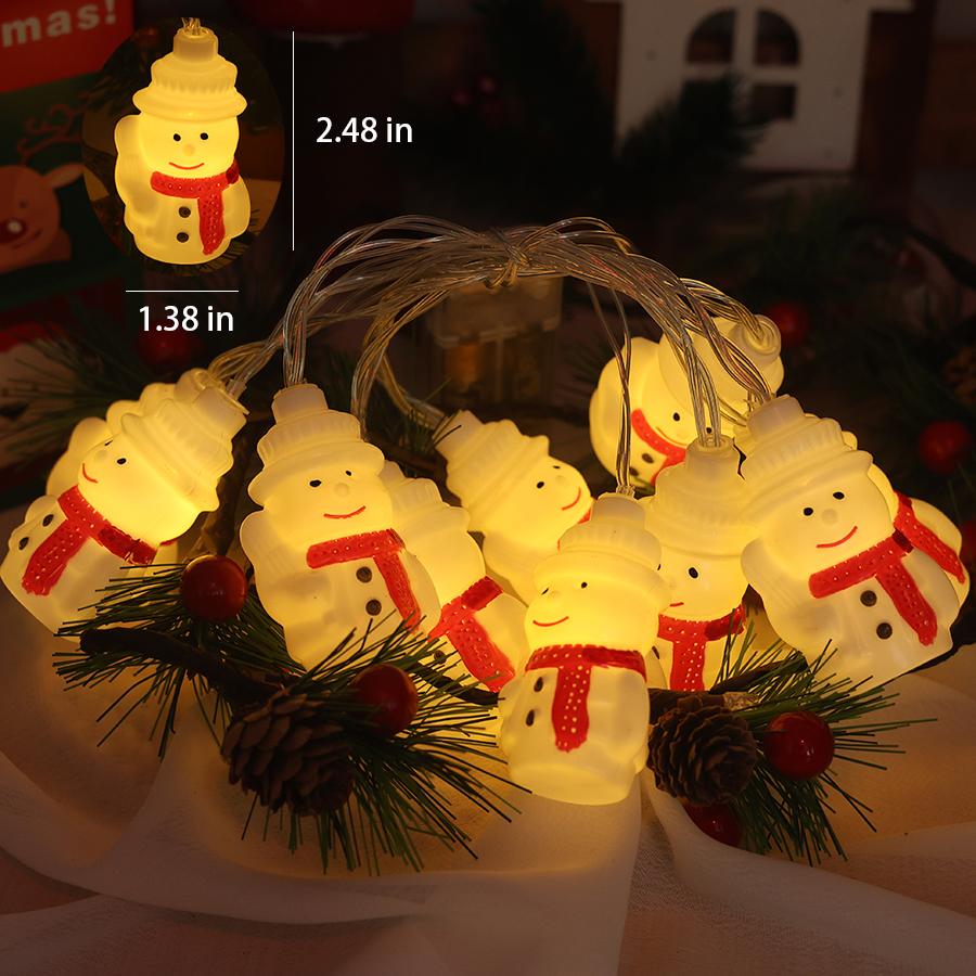 LED Christmas decoration, Christmas snowman, festive atmosphere, Christmas tree decoration, colorful light string