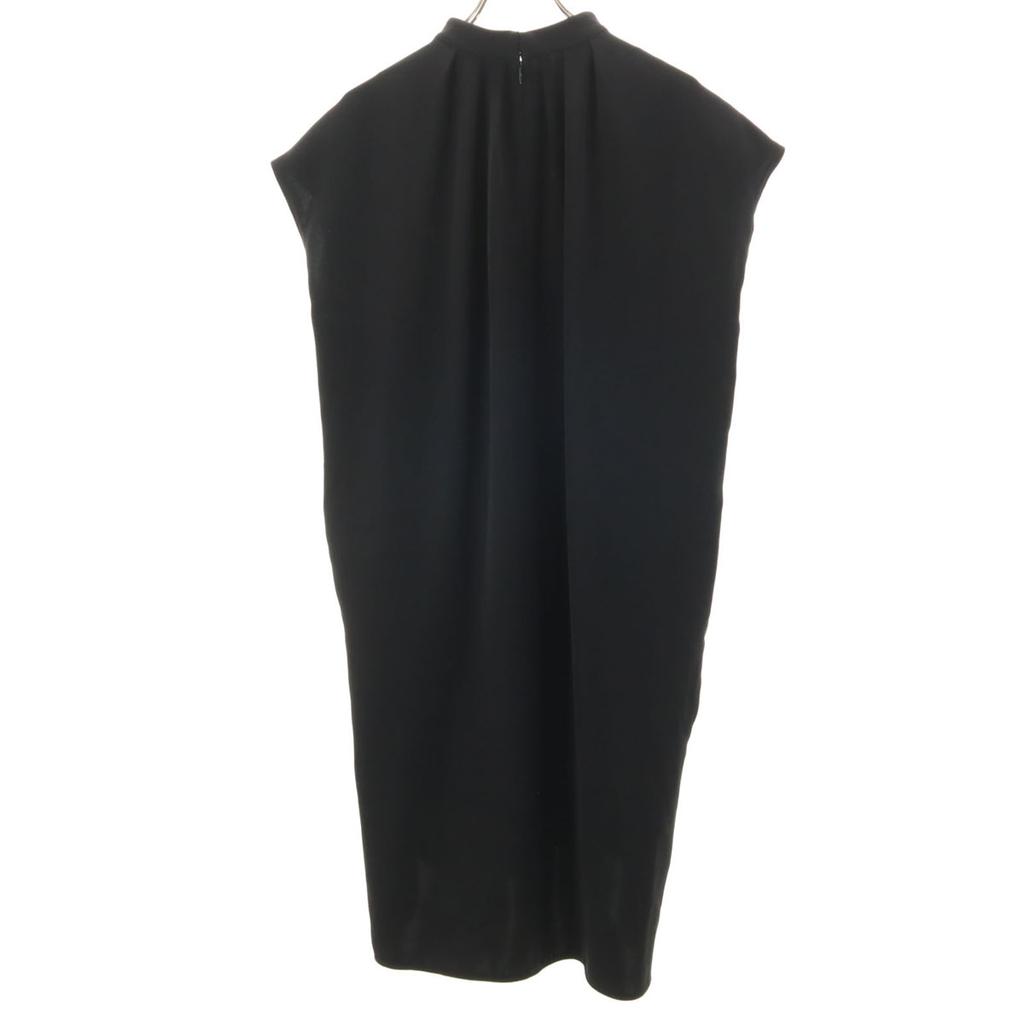 ENFOLD Французский рукав Защип Водолазка Длинное платье 36 Серия черного Женский Б/У