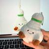 Creative Badminton Keychain Furry Cute Plush Doll Fun Toys Soft Bag Decor Pendant Friends Gifts