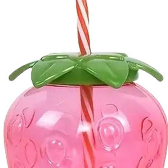 Кружка в форме клубники с крышкой и соломинкой, большой емкости, бутылка для воды с ананасом, портативная, дорожная, многоразовая