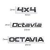 REOY4 MetaL 3D Badge Logo Car Rear Trunk Body Sticker Letter Emblem For Skoda OCTAVIA 4X4 Accessories Glossy Black Matte black