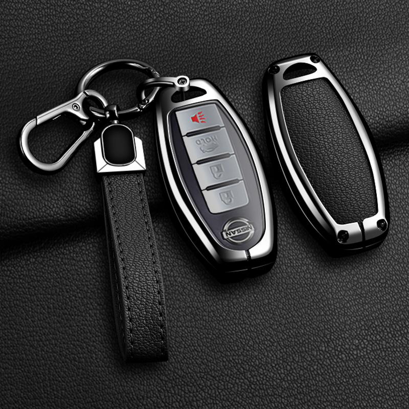 Interior Mouldings Zinc Alloy Folding Car Key Shell Case Fob Cover For NISSAN Maxima Altima Versa Sentra Sunny Sylphy Teana Qash