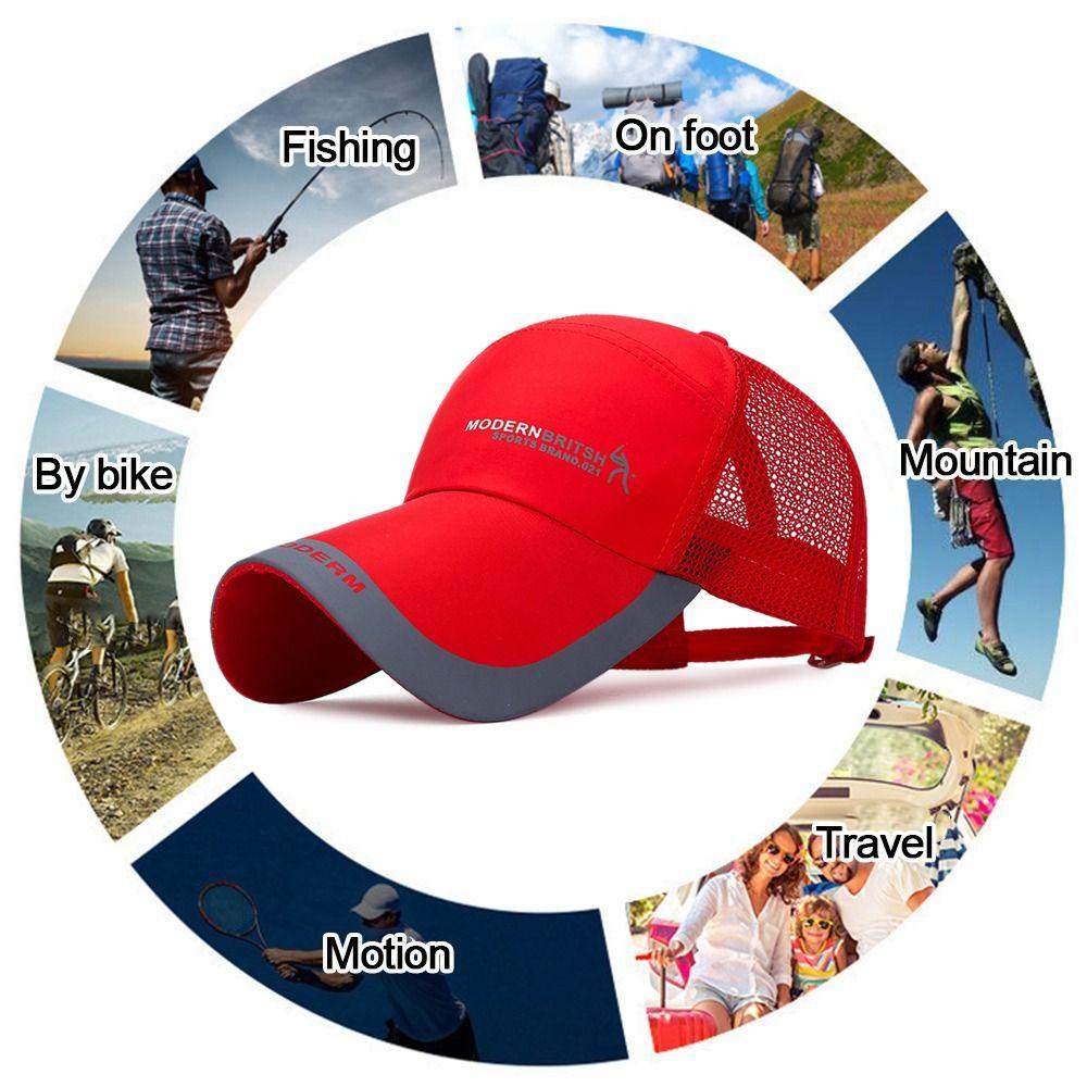 Adjustable Outdoor Space Quick Dry Sun Hat Mesh Baseball Cap Snapback Hats