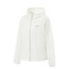 Li Ning Leaf Ruffle Sports Casual Minimalist Solid Color Hooded Zipper Loose Windbreaker Women Outerwear Off-White AFDV448-7