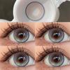 MillCreek Color Contact Lenses with Grade 2Pcs Blue Purple Yearly Use 14.2mm Soft Lens Eye with Free Gifts Ladies Student Anime Natural Contact Lens