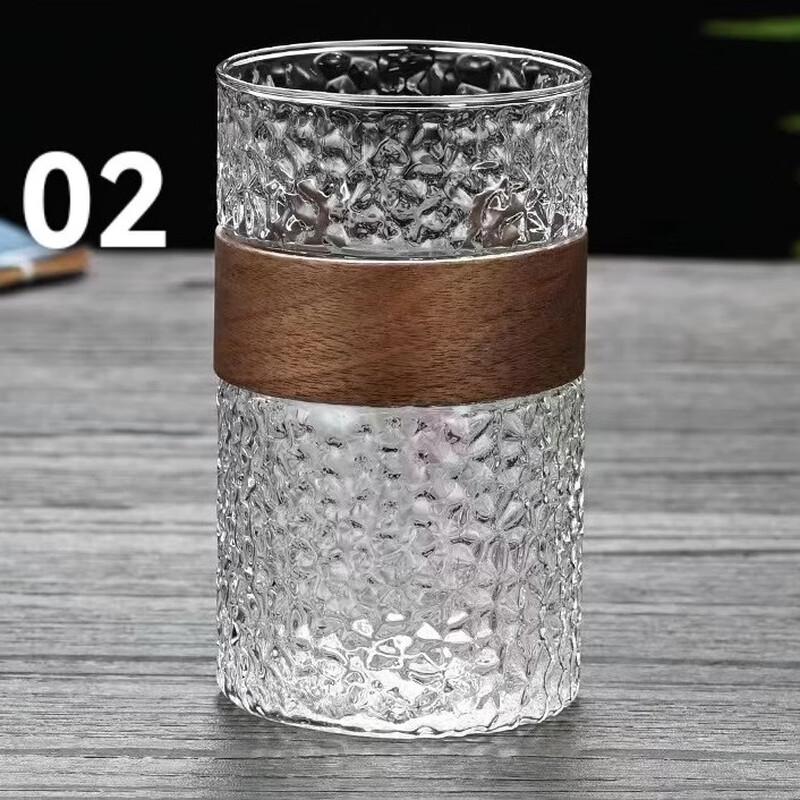 Стаканы для питья Shangqi с вертикальными полосками, набор из 2 штук