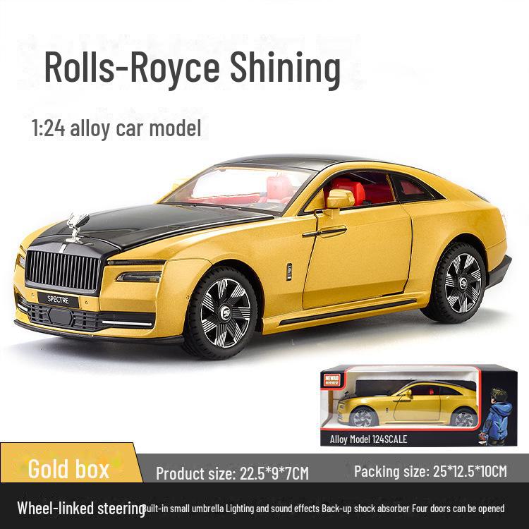 Xinao 1/24 Rolls-Royce Alloy Toy Car with Pull-Back Action, Light, and Sound Simulation.