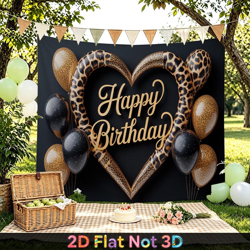 Party Backdrop Birthday Heart Photo Booth Background Front Door Decor