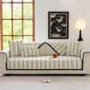 Chenille Sofa Cushion All Seasons Universal Retro Striped Cushion Non-Slip Leather Sofa Cover New Cover Cloth