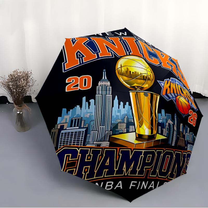 Складной зонт с принтом логотипа Knicks, для улицы, отдыха и путешествий, прочная ткань зонта, подарок на день рождения и праздник