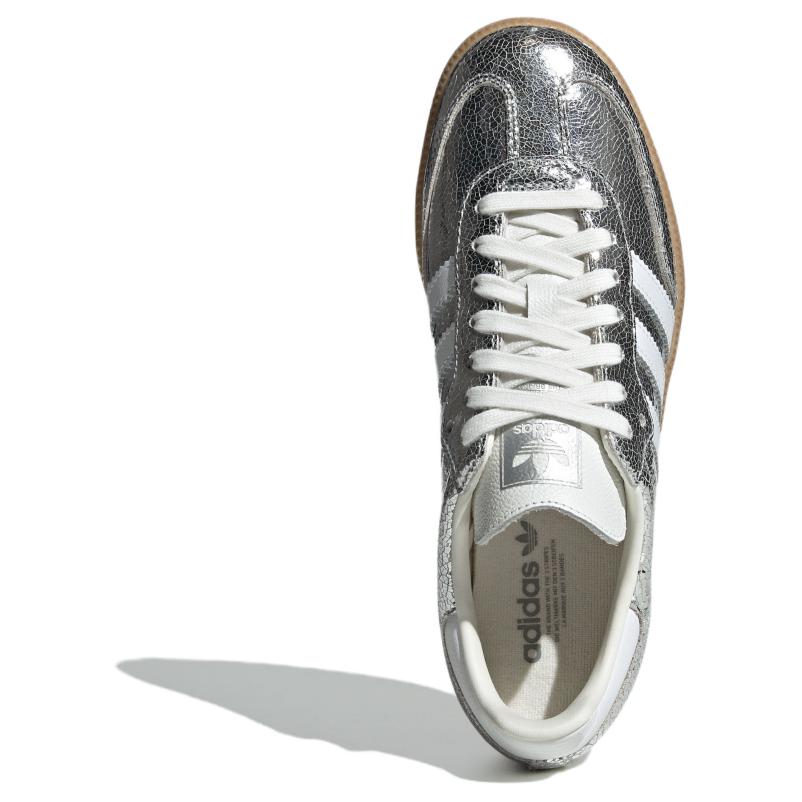 adidas Samba OG Cracked Metallic Pack - Серебристые Женские Кроссовки Серебристо-Металлик Обувь-Белый Основной-Белый JR0035