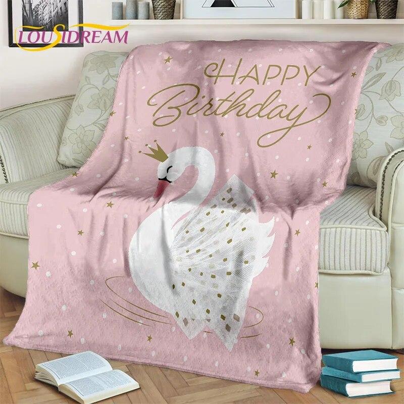 Одеяло Dream Cute Swan Cartoon Princess Cygnus HD, мягкое одеяло для дома, спальни, кровати, дивана, пикника, путешествия, офиса, детское одеяло
