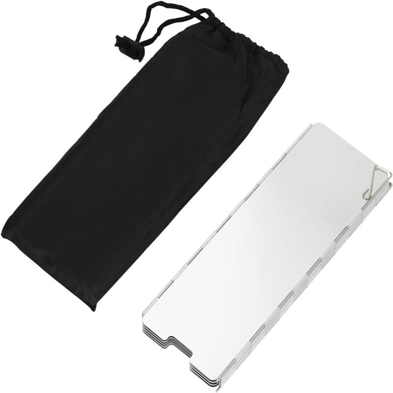 Кемпинг Цельная газовая плита Портативная складная плита-обогреватель Сверхлегкая плита для пикника Туристическая горелка Оборудование Уличный ветрозащитный экран