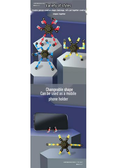 Transformable Robot Fidget Spinner: Black Tech Mechanical Toy for Children's Stress Relief