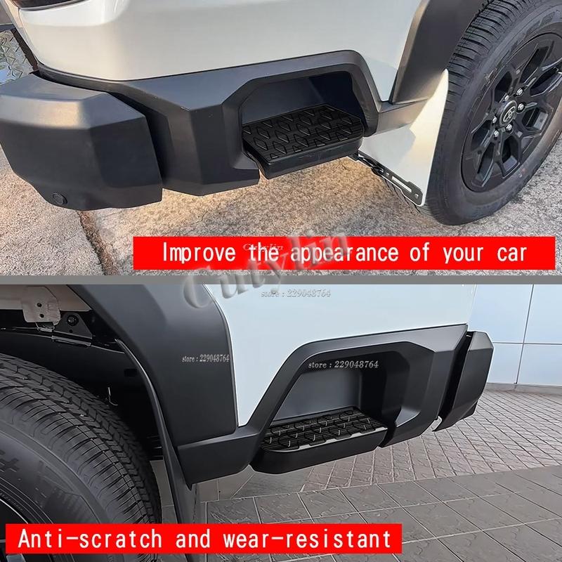 For Toyota Hilux 2026 2027 Stainless Steel Rear Bumper Side Foot Pedal Protector Cover Trim Sill plate bumper strip pedals