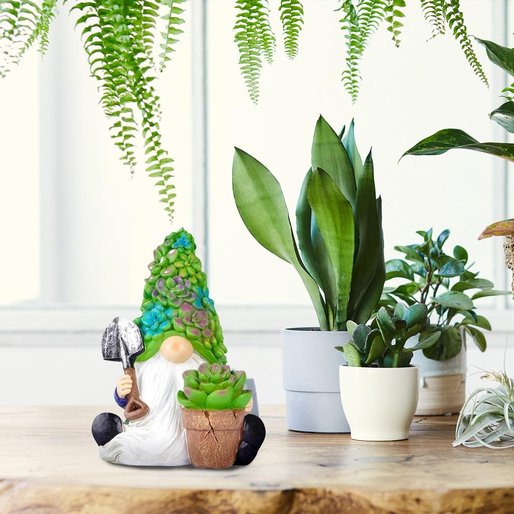 Succulent Dwarf Gnomes Fall Decorations For Garden Gnomes Statues Decorations For Yard