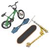 Mini Finger Skateboard Set Home Decor Fun Party Favors Alloy Fingertip Movement Bike Scooter Educational Toy Lightweight Desktop