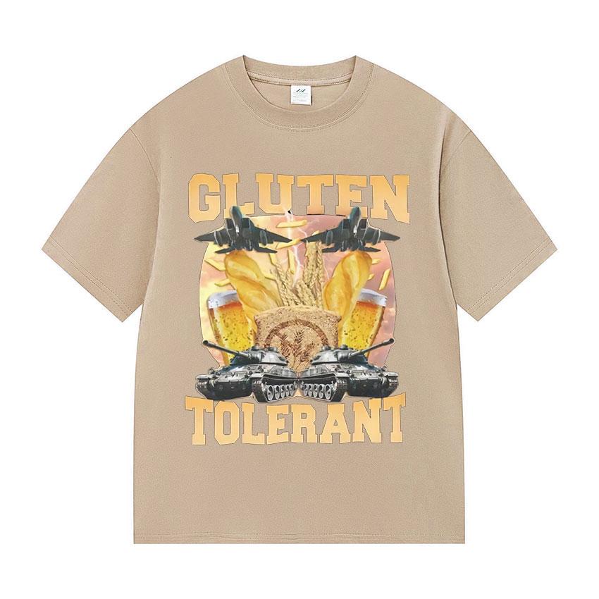 Creative Gluten Tolerant Funny Meme Tee Shirt Men Women Vintage High Quality Fashion T-shirt Tops 100% Cotton Oversized T Shirts