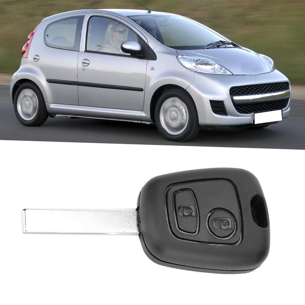 2-кнопочный автомобильный чехол для дистанционного ключа с пазом, подходящий для Peugeot 107 207 307 407
