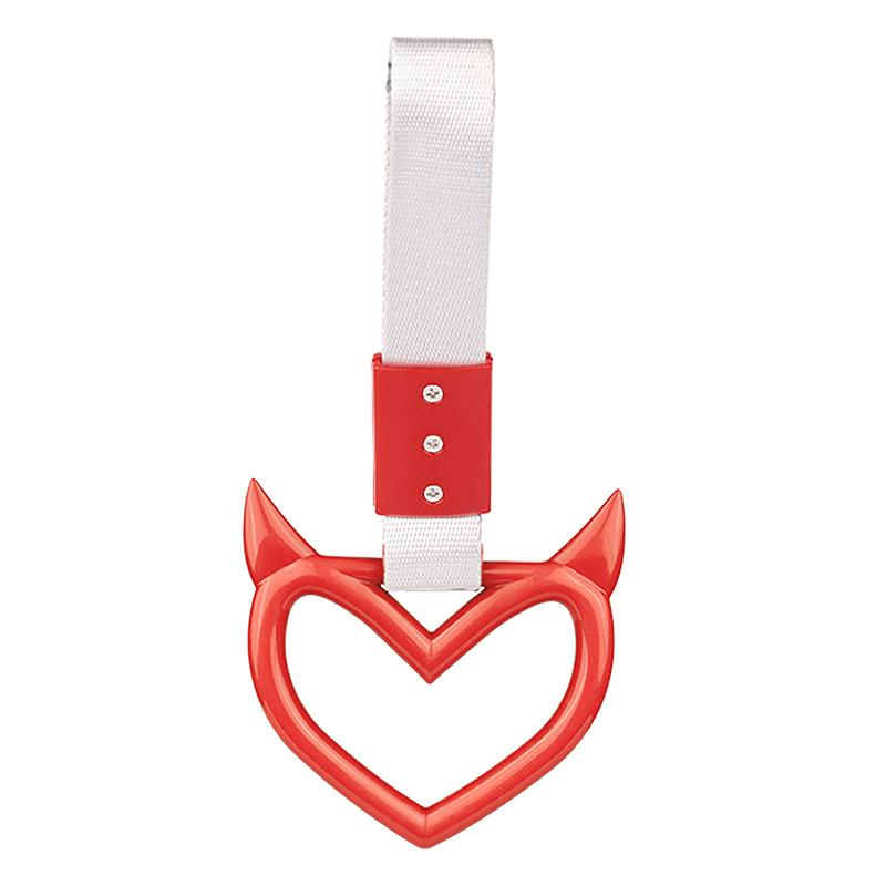 Цветной автомобильный буксировочный ремень Tsurikawa Ring Heart JDM Train Bus Handle Strap Styling Drift Charm Strap Auto Accessories