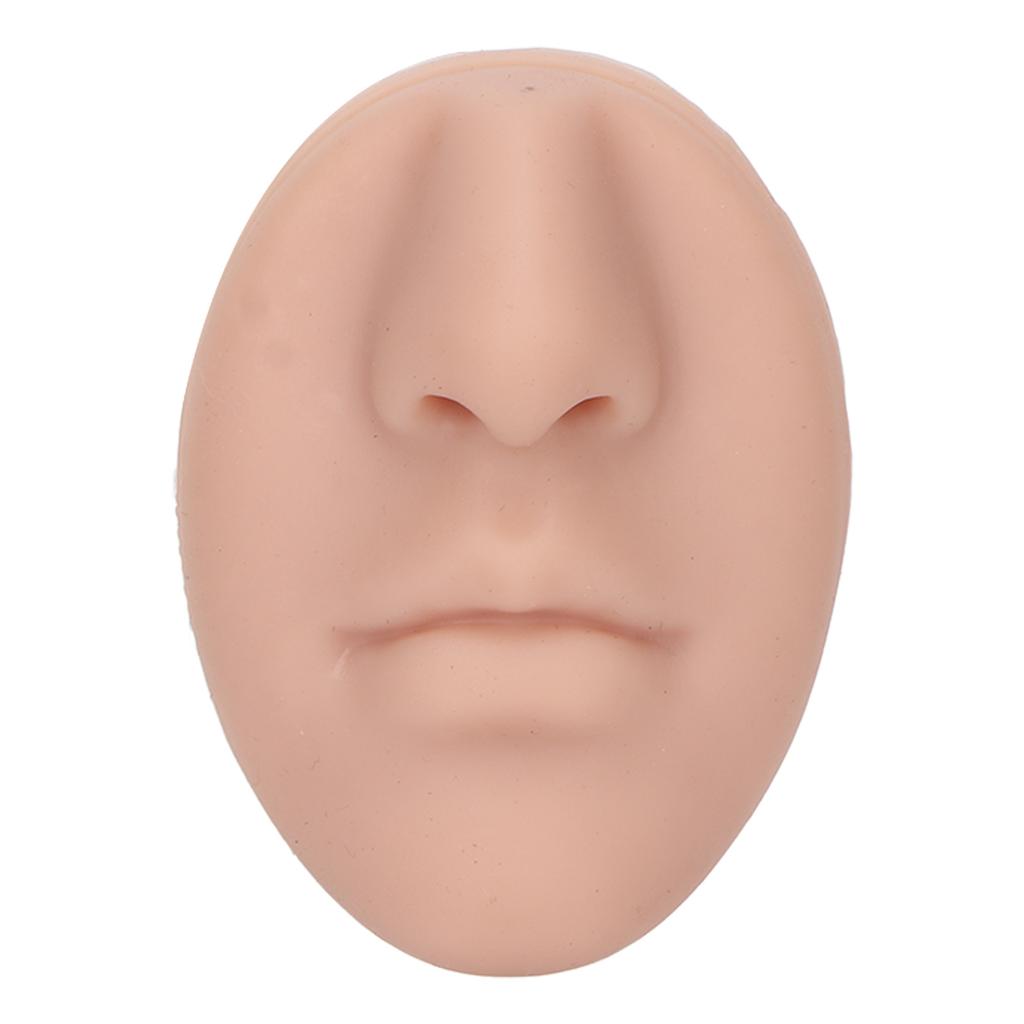 Silicone Nose Model with Mouth Flexible Elastic Reusable Piercing Silicone Nose Model for Beginners