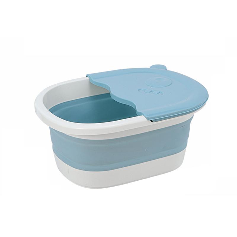 Foldable Footbath Bathroom Foot Soaking Bucket Plain Foaming Massage Bucket Folding Sauna Bathtub Pedicure Bath