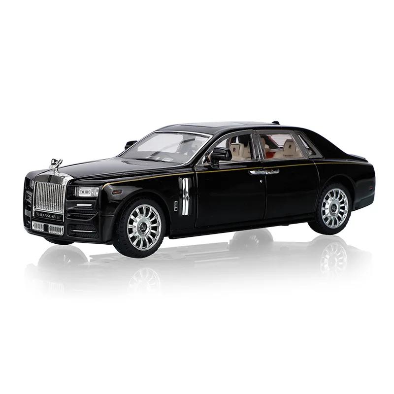 1:24 Rolls-Royce Phantom Alloy Models Car Toy Diecasts Metal Vehicles Simulation Sound Light Pull Back Function Toys Car A428