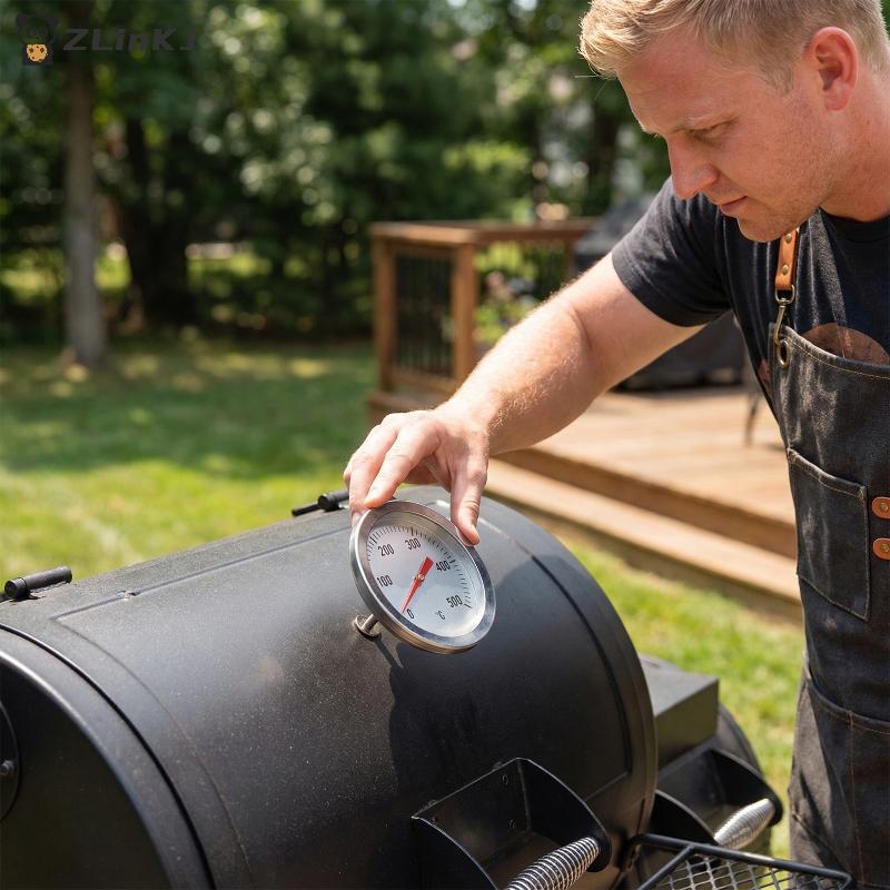 1 шт. Нержавеющая сталь Духовка Биметаллическая BBQ 0-500°C Высокотемпературные Духовки