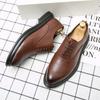 Итальянские люксовые брендовые туфли-оксфорды для мужчин, на шнуровке, формальные свадебные туфли, повседневная обувь на толстой подошве, дизайнерская кожаная обувь