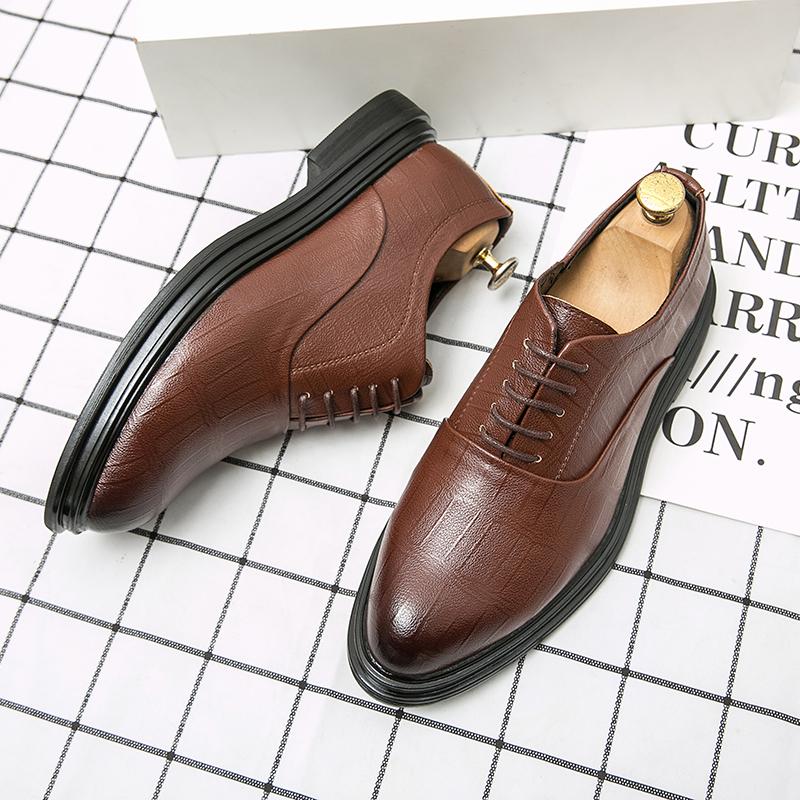 Итальянские люксовые брендовые туфли-оксфорды для мужчин, на шнуровке, формальные свадебные туфли, повседневная обувь на толстой подошве, дизайнерская кожаная обувь