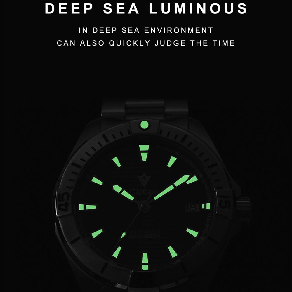 Cadisen Новые роскошные мужские часы высшего бренда с коробкой 200 м/660 футов водонепроницаемые автоматические мужские механические часы NH35