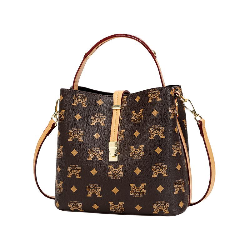 2021 летняя новая сумка-ведро с принтом, женская ручная сумка, простая и удобная сумка-мессенджер с широкой лямкой большой вместимости