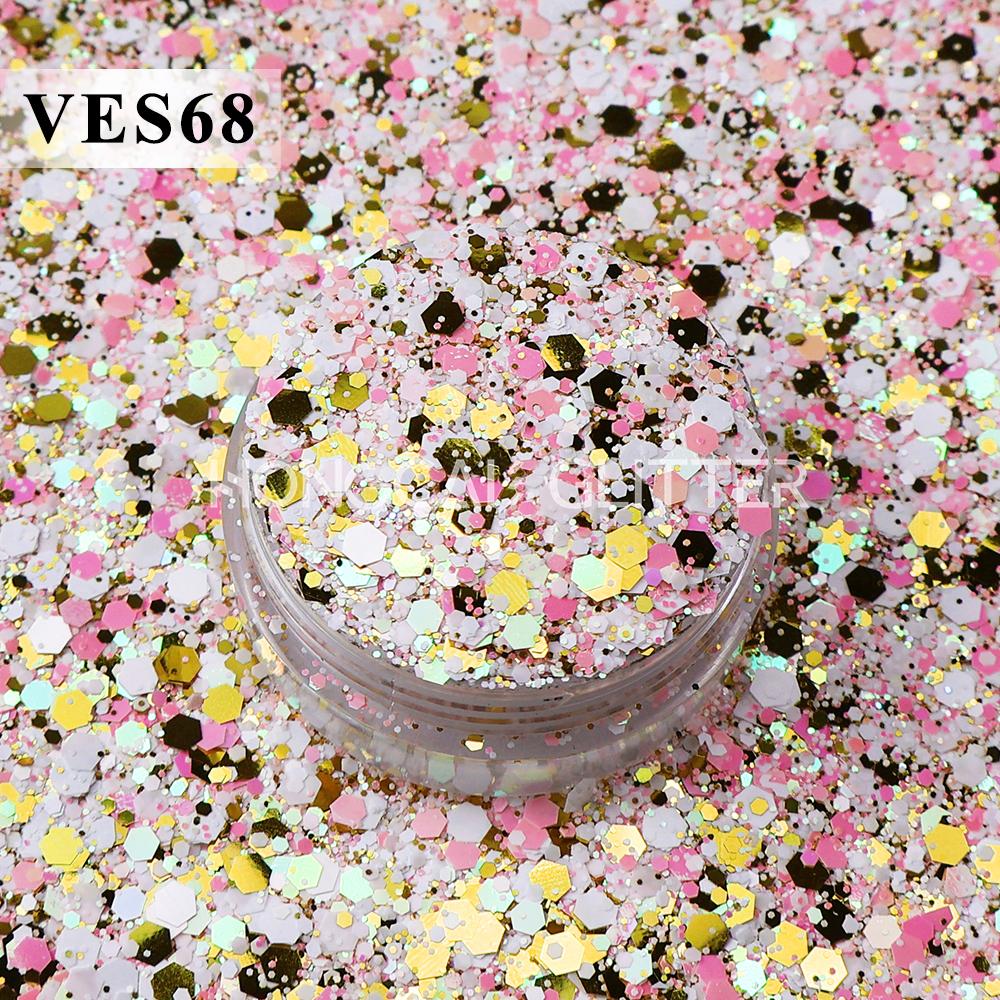 New Valentines Day Polyester Glitter Bulk Chunky Mixed Glitter for Resin Tumblers Christmas Decorations