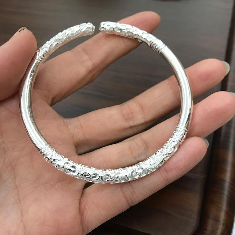 Ruyi Golden Hoop Bracelet Men's Personality Domineering Solid Bracelet Xiangyun Opening Bracelet