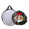 Christmas Wreath Storage Bag with Handle Zipper Closure Large Capacity Transparent Garlands